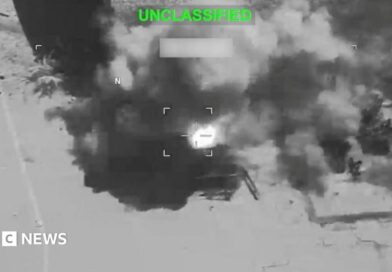 Explosion at an unknown location, during what U.S. Central Command says are strikes on Iran