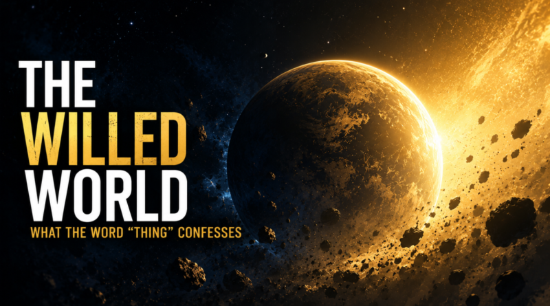 The Willed World: What the Word “Thing” Confesses