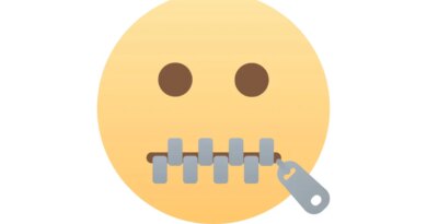 Flat Design Smiley Face with zipped lips