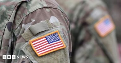  A USA patch flag on the US military uniform