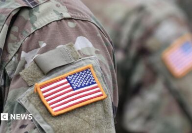  A USA patch flag on the US military uniform
