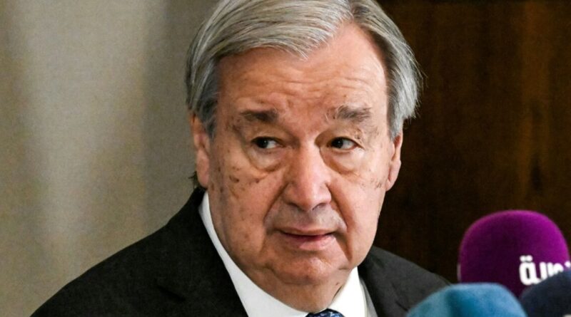 UN chief urges immediate removal of all Syria sanctions