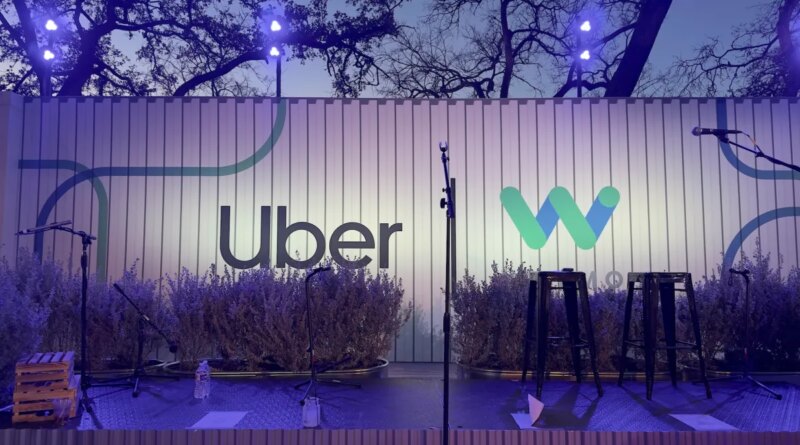 Uber-Waymo logo signage