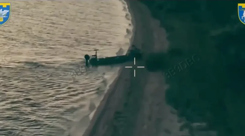 Ukraine launched a first-of-its-kind robotic amphibious assault, deploying a gun-toting robot from a drone boat