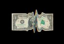 glitched/crumpled dollar bill