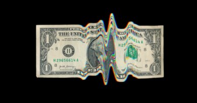 glitched/crumpled dollar bill