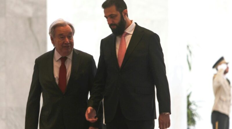 Visiting UN chief urges respect for Syria's sovereignty, international support