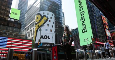 Bending Spoons signage during the company's initial public offering (IPO) at the Nasdaq MarketSite in New York, US, on Wednesday, July 1, 2026. Bending Spoons applies a private equity playbook to software, buying up mostly fledgling subscription-based apps, slashing headcount and handing operations to its roster of Italian engineers. Photographer: Michael Nagle/Bloomberg via Getty Images
