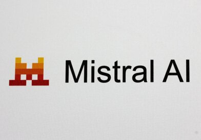 The logo of the French company Mistral AI.