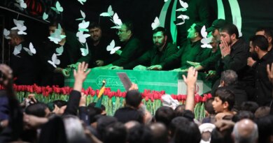 What is the religious and political messaging behind Khamenei’s funeral?