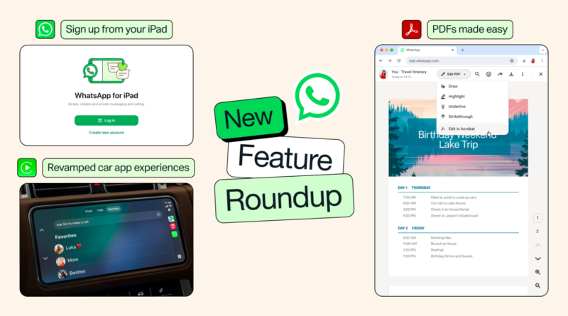 WhatsApp adds Apple CarPlay and Android Auto upgrades, iPad sign-ups, and more | TechCrunch