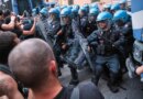 Police clash with protesters in Bologna after a rally over the death of Abderrahim Fakir turned violent.