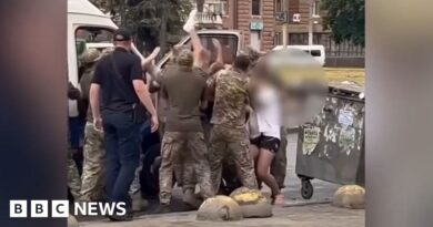 A group of men in army uniforms carrying a man into a van