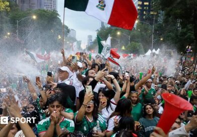 Mexico fans celebrate exuberantly