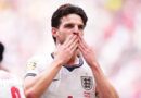 Declan Rice celebrates scoring for England against France in their World Cup third-place play-off