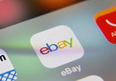 E-commerce app icons including eBay