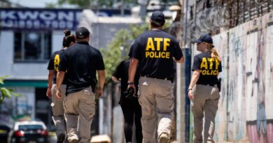 SOUTH LOS ANGELES, CA - JULY 01:ATF investigators survey damage on Thursday, July 1, 2021 after an LAPD Bomb Squad truck exploded with illegal fireworks in South Los Angeles. The truck failed to handle a planned detonation of seized explosives the night before leaving 17 people injured and damage in the neighborhood. (Photo by Sarah Reingewirtz/MediaNews Group/Los Angeles Daily News via Getty Images)