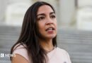 U.S. Representative Alexandria Ocasio-Cortez (D-NY) speaks to reporters.