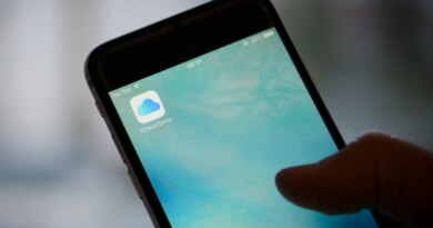 The iCloud storage application is seen on an iPhone on November 8, 2017.
