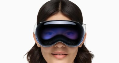 woman wearing Apple Vision Pro headset