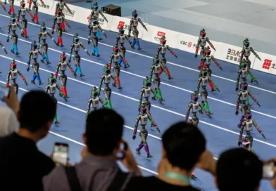At China's robot Olympics, the finish line comes with a padded wall and a stretcher