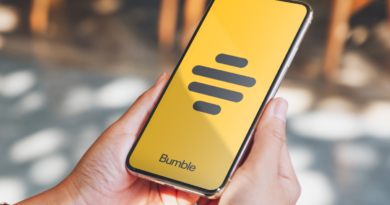Bumble logo on smartphone screen