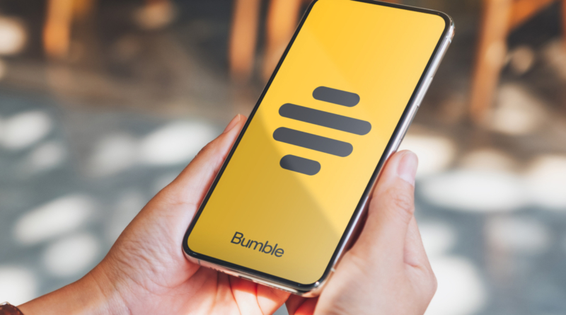 Bumble logo on smartphone screen
