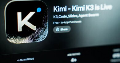 The Kimi K3 app icon on a smartphone arranged in Hong Kong, on Tuesday, July 21, 2026.