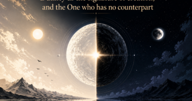 Duality as the signature of creation, and the One who has no counterpart