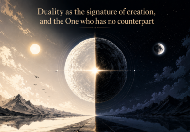 Duality as the signature of creation, and the One who has no counterpart