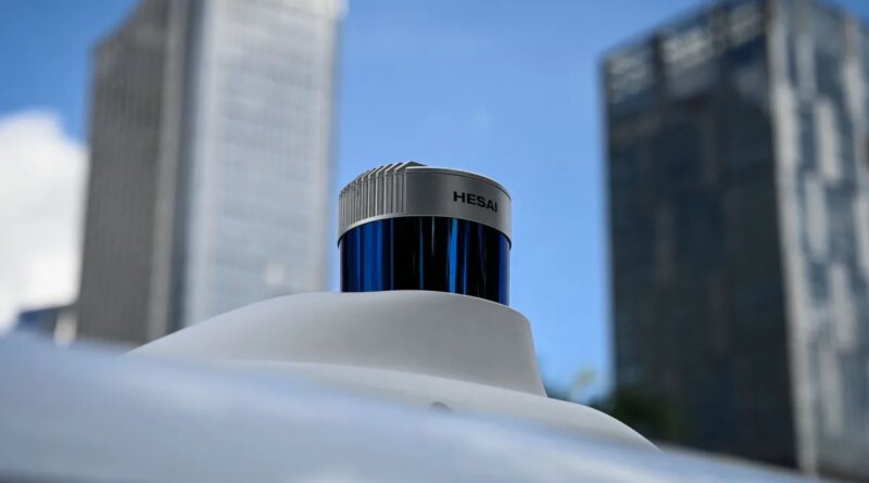 Hesai lidar on Baidu robotaxi