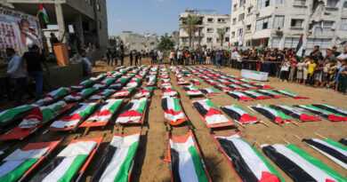 Gaza family buries 112 recovered from war rubble after Israeli strike