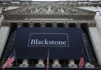 Blackstone Digital Infrastructure Trust Inc. signage during the company's initial public offering (IPO) at the New York Stock Exchange (NYSE) in New York, US, on Thursday, May 14, 2026.