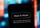 In this photo illustration, the Google Meet AI Mode logo is seen displayed on a smartphone screen.