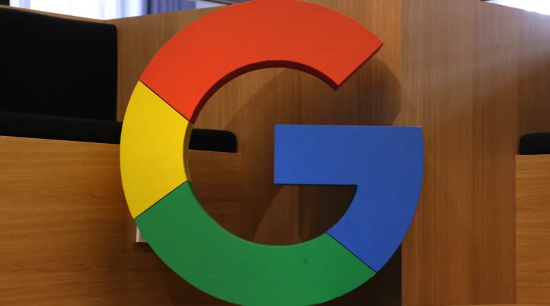 A Google corporate logo stands at the Google Germany offices on August 31, 2021 in Berlin, Germany.