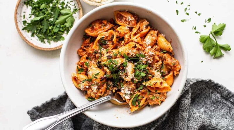 pasta in bowl