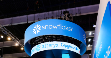 The Snowflake Inc logo, which represents the American cloud computing-based data company that offers cloud-based storage and analytics services, is being displayed on their pavilion at the Mobile World Congress 2024 in Barcelona, Spain, on February 28, 2024.