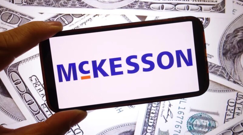 mckesson logo on a background featuring cash notes