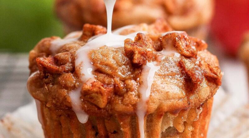 Healthy Apple Muffins with Cottage Cheese (High Protein!)