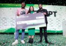 Kevin A. Damoa, Founder & CEO, Glīd, Claire Kroft and Ankit Malhotra, winners of the Startup Battlefield 2025, pose onstage during day three of TechCrunch Disrupt 2025 at Moscone Center on October 29, 2025 in San Francisco, California.