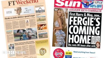 The headline on the front page of the Financial Times reads: 'Healy to defer defence spend target.'