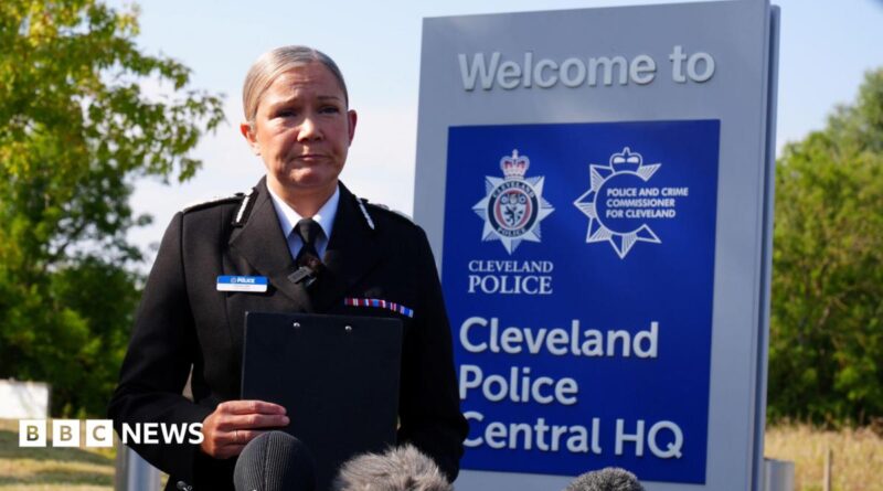 Cleveland Police Chief Constable Victoria Fuller speaking to the media at the force's Headquarters in Middlesbrough after seven people, including two police officers, Pc Matthew Blades and Pc Tom Clough, died in a crash following a pursuit in the early hours of Saturday. A Volkswagen Passat was travelling the wrong way down the A66 near Middlesbrough and collided with a police vehicle on the same road going in the right direction