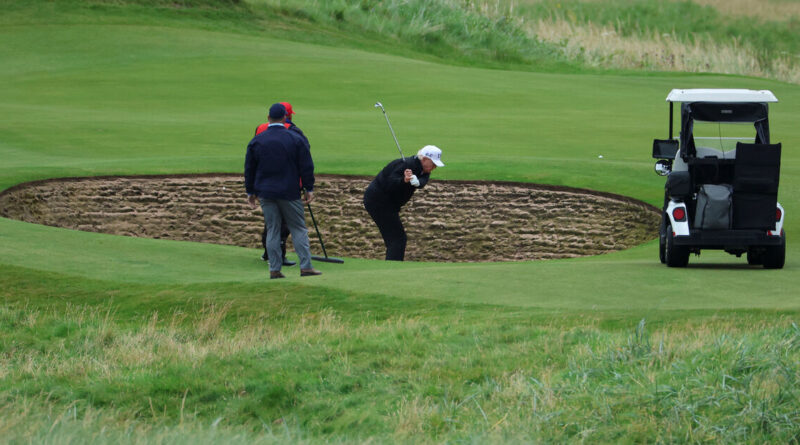 Prosecutors say seven charged with damaging Trump Scottish golf course had 'terrorism connection'