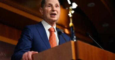 Senator Ron Wyden, a Democrat from Oregon, during a news conference at the US Capitol in Washington, DC, US, on Wednesday, June 17, 2026.