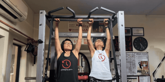 She started strength training at her kids' gym. Now, at 80, she's doing pull-ups.