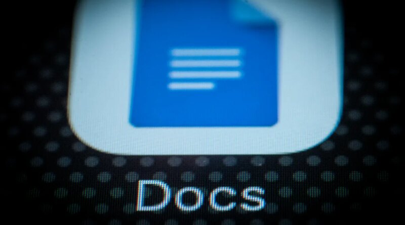 The Google Docs application is seen on a portable device in this photo illustration on December 6, 2017.