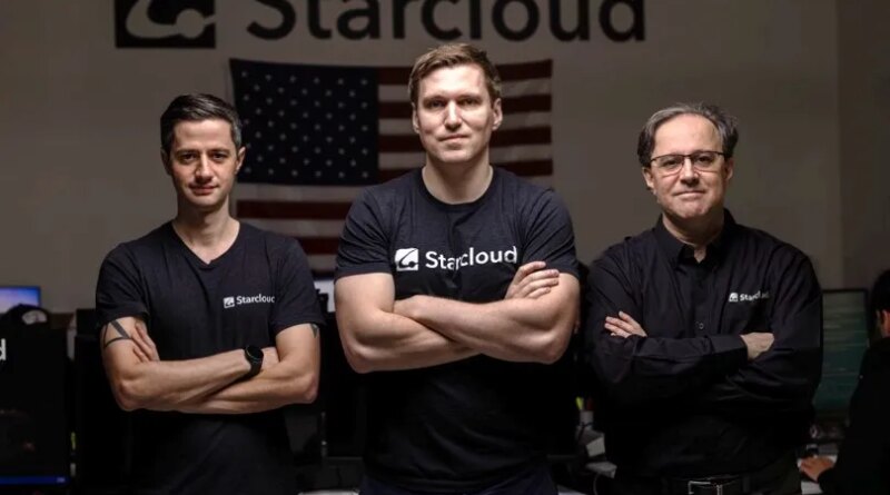 Starcloud founders (l-r) Ezra Feilden, Philip Johnston, and Adi Oltean.
