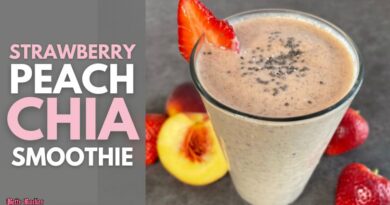 Strawberry Peach Chia Smoothie