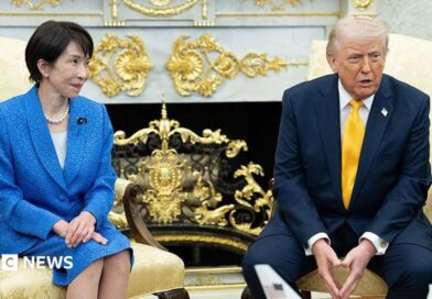 US President Donald Trump and Sanae Takaichi, Japan's prime minister, during a meeting in the Oval Office of the White House in Washington, DC, US, on Thursday, 19 March, 2026.