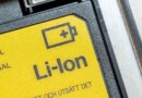 A label sits affixed to a lithium-ion battery.